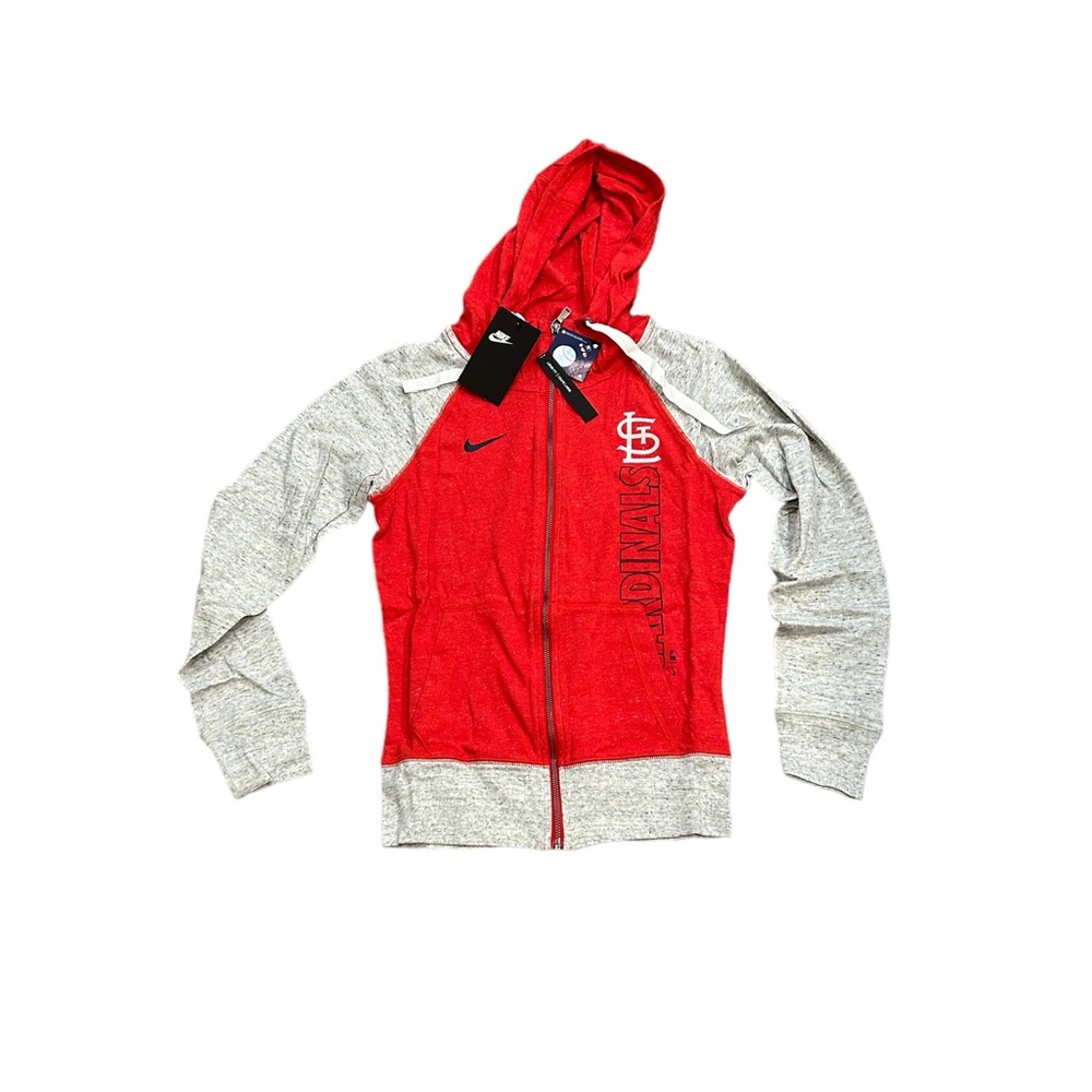 St Louis Cardinals Nike Women’s Full Zip Up Pocket Hoodie Sweatshirt